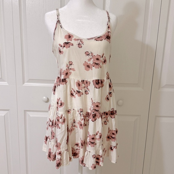 BRANDY MELVILLE Floral Sundress Pink Mauve Rose Flowers - Picture 10 of 10